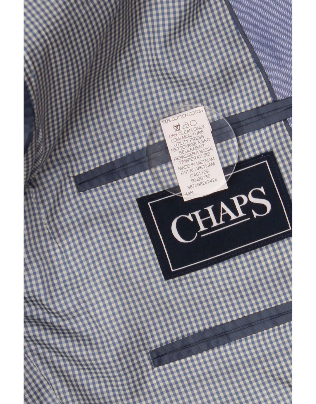 Мужской пиджак CHAPS на 2 пуговицах, Великобритания 44, 2XL, синий хлопок