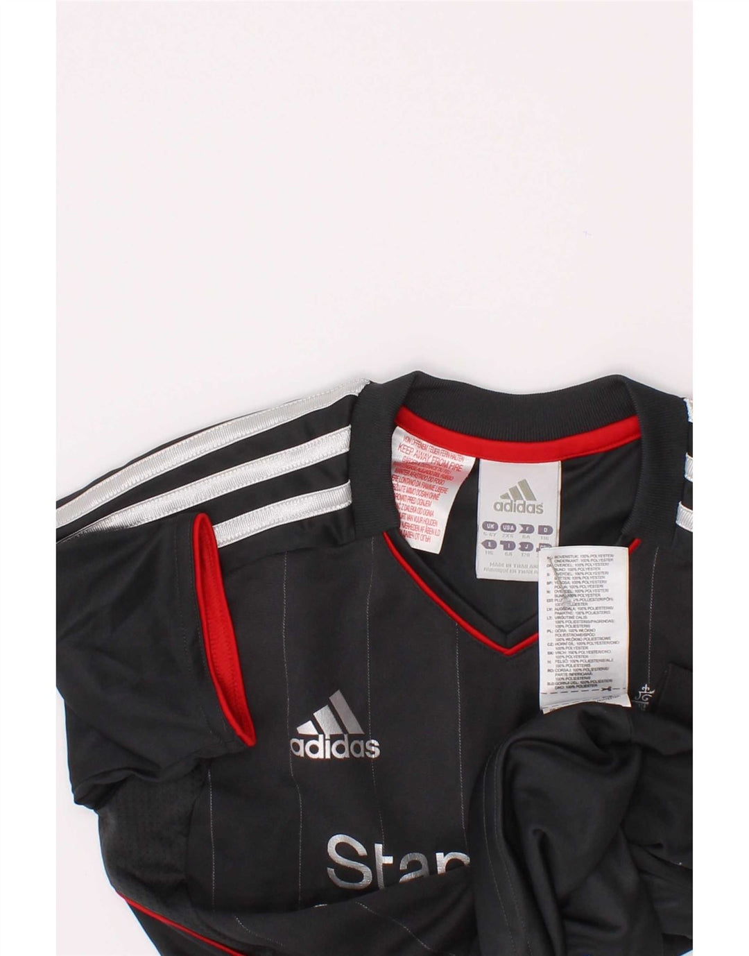 Футболка Adidas с рисунком Liverpool для мальчиков, топ 5–6 лет, серый полиэстер