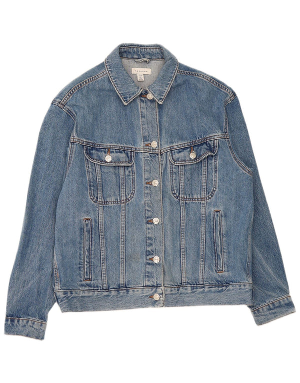 Женская джинсовая куртка оверсайз Topshop UK 10, маленький синий хлопок