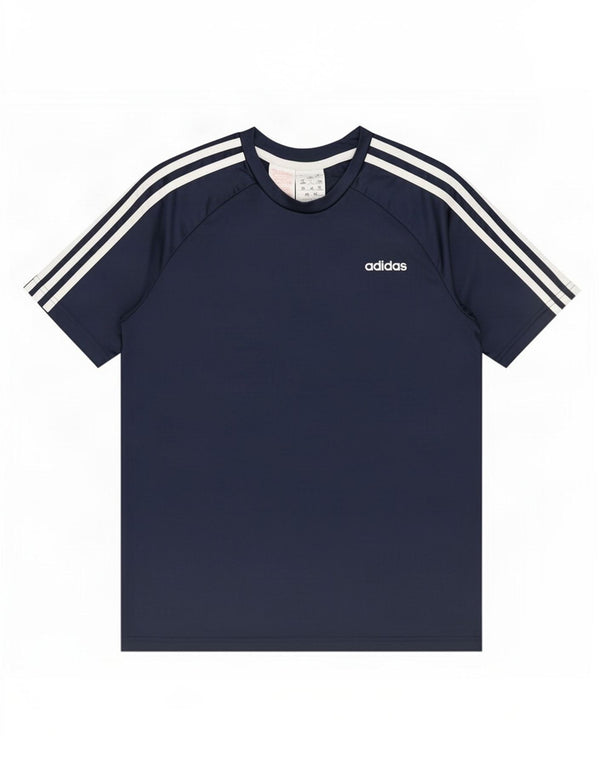 Футболка Adidas Climalite для мальчиков, топ 13–14 лет, темно-синий, полиэстер