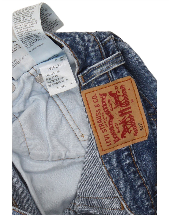 Мужские прямые джинсы Levi's 501 W29 L32 синие, хлопок