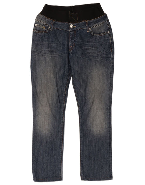 Guess Женские прямые джинсы W24 L28 Синие цветные блоки