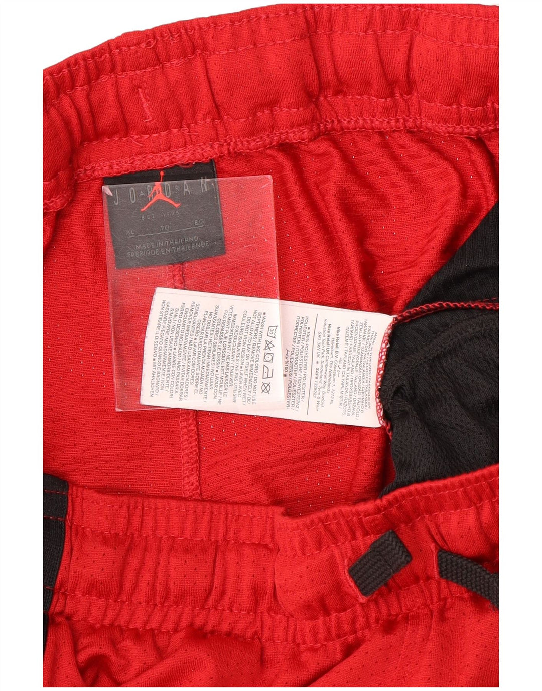 Мужские спортивные шорты Jordan Dri Fit XL, красный полиэстер с цветными блоками