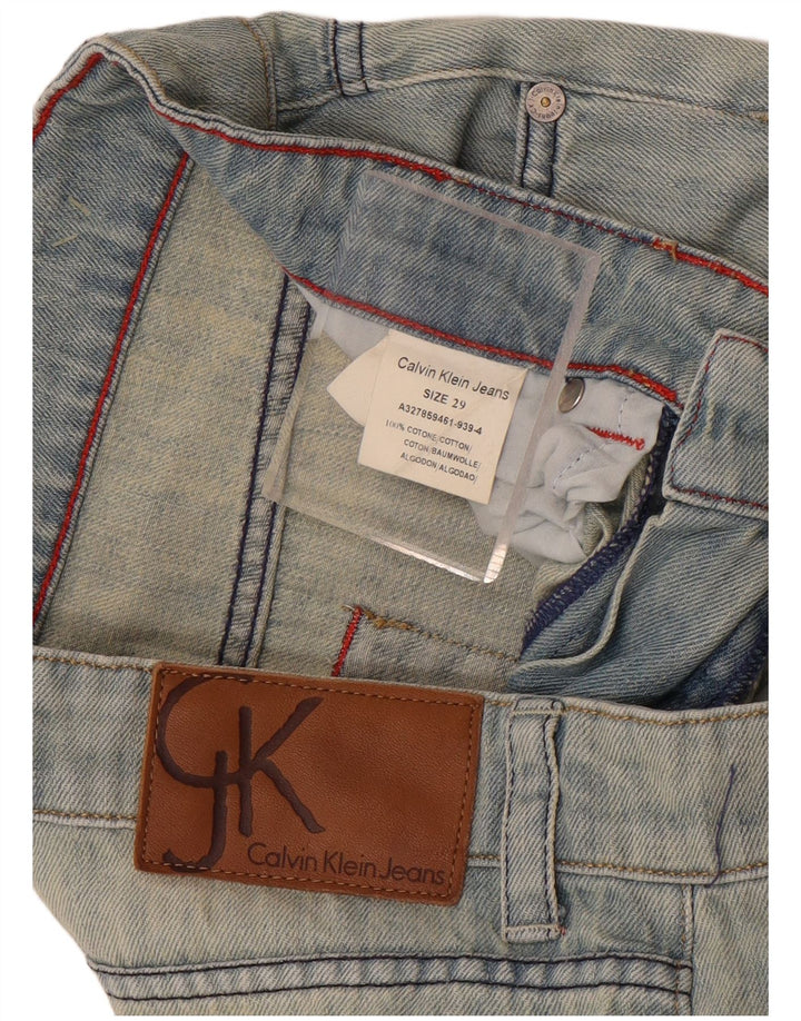 Женские прямые джинсы Calvin Klein W29 L32, синий хлопок