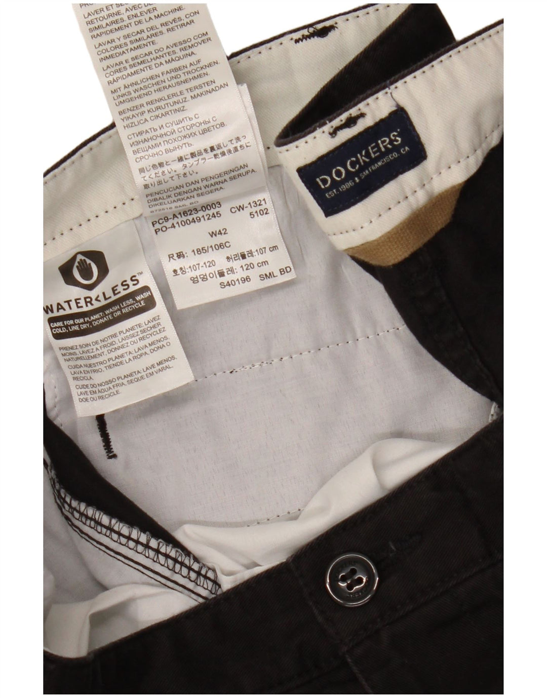 Мужские шорты карго DOCKERS W42 2XL, черные, хлопок