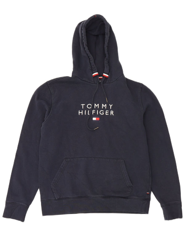 Мужской джемпер с капюшоном Tommy Hilfiger, маленький, темно-синий, хлопок