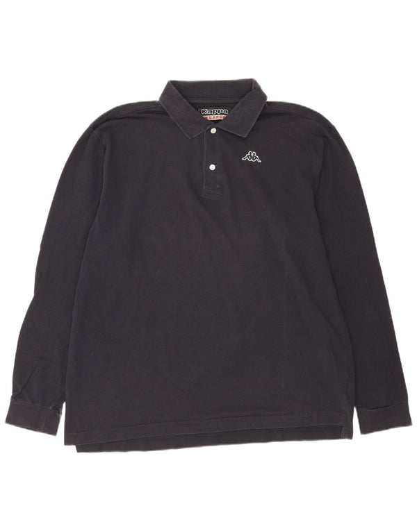 Мужская рубашка поло Kappa с длинным рукавом XL, темно-синяя, хлопок