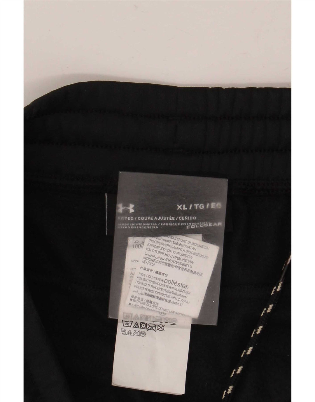 Мужские спортивные брюки Under Armour Cold Gear, брюки для бега, черный полиэстер, размер XL