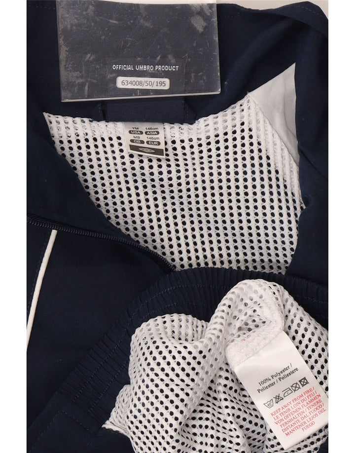 UMBRO Boys Graphic Tracksuit Top Jacket 10-11 Years Medium Navy Blue