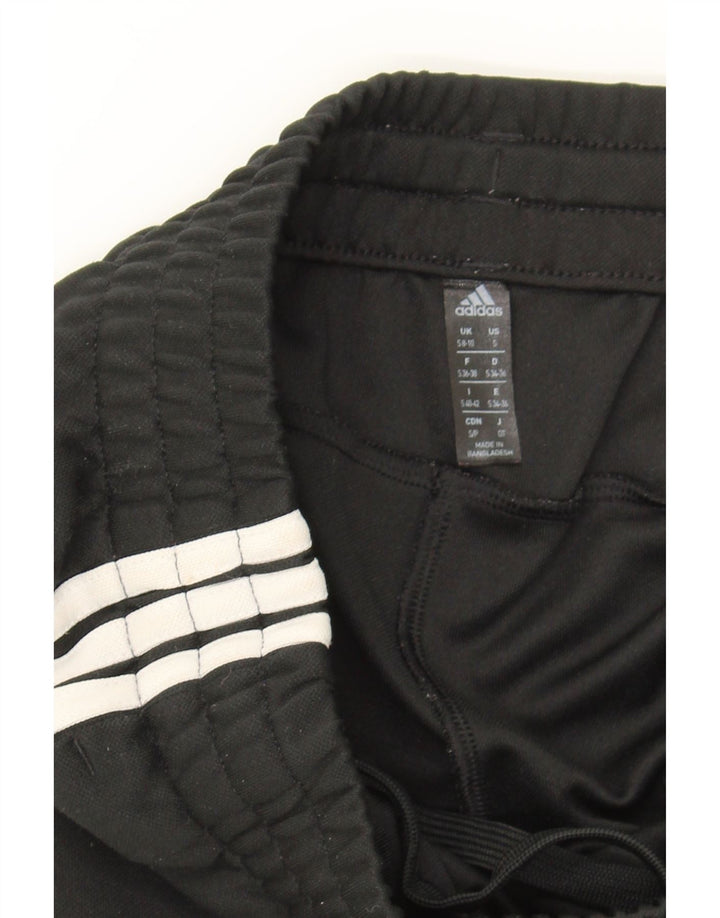 ADIDAS Womens Tracksuit Trousers UK 8/10 Small  Black Polyester Vintage Adidas and Second-Hand Adidas from Messina Hembry 