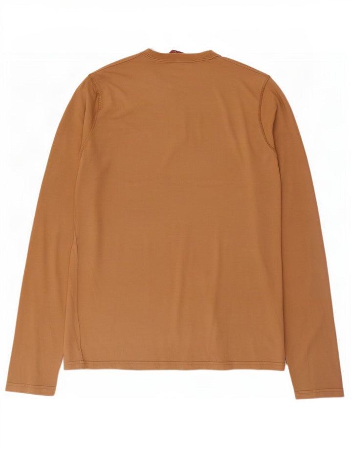 Мужской топ с рисунком Zara, длинный рукав, XL, бежевый, хлопок
