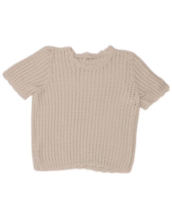 Женская блузка крючком Gap UK 14, средний белый