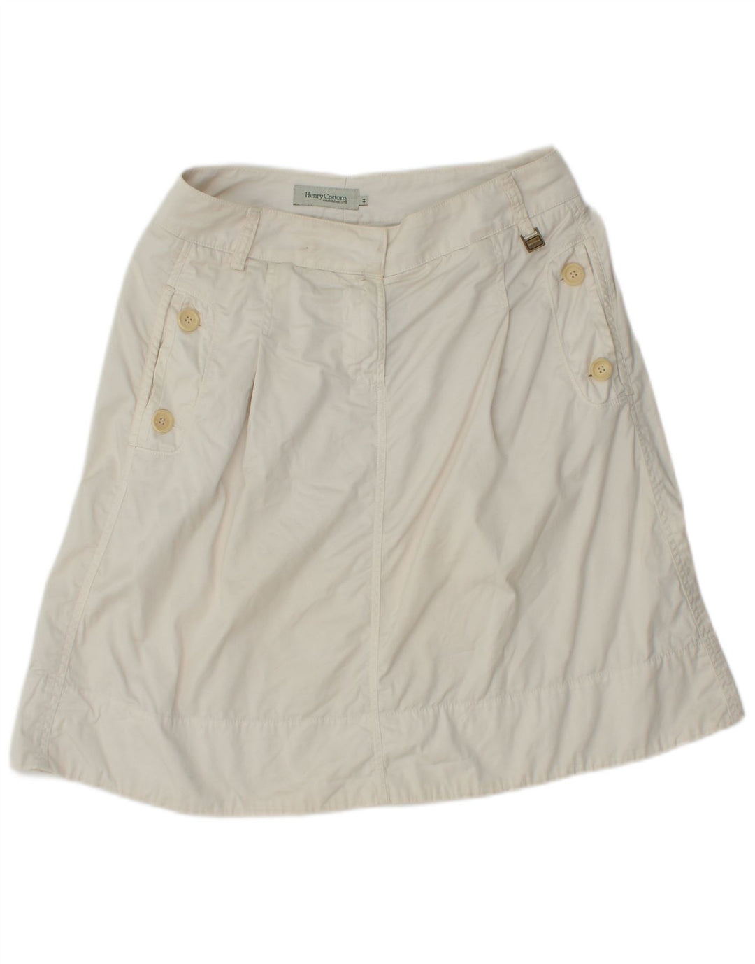 HENRY COTTONS Женская юбка-трапеция IT 44 Medium W30 Белый хлопок
