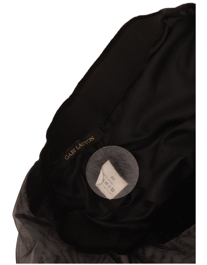 GABI LAUTON Женская расклешенная юбка EU 40 Medium W28 Черный полиэстер