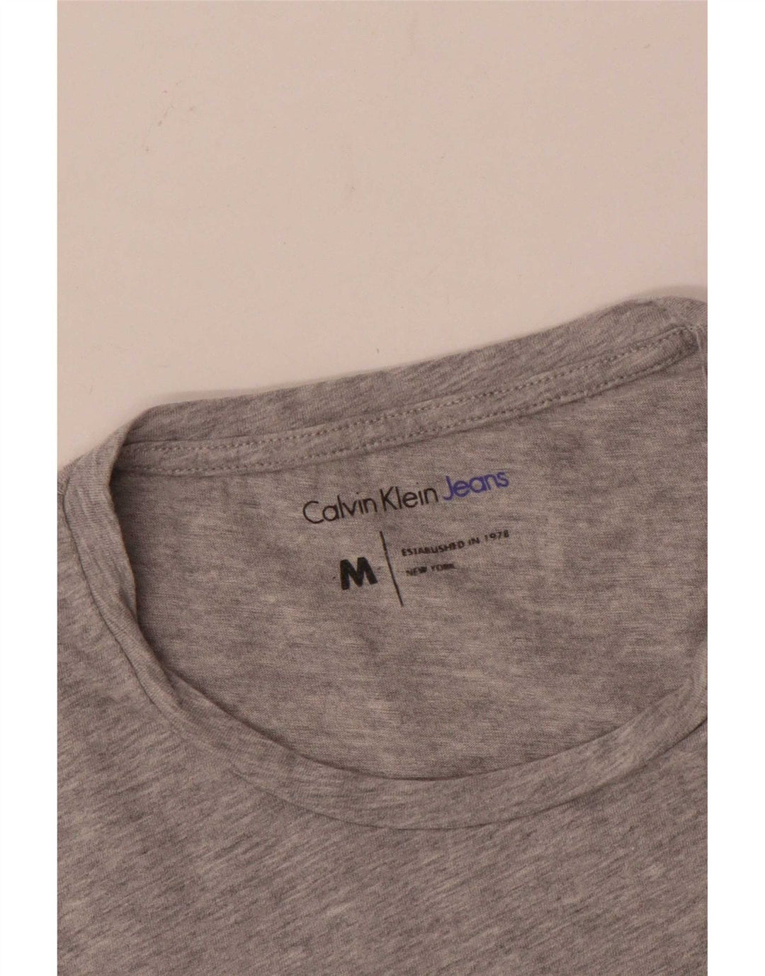 Мужская футболка с рисунком Calvin Klein Jeans, средний серый в крапинку