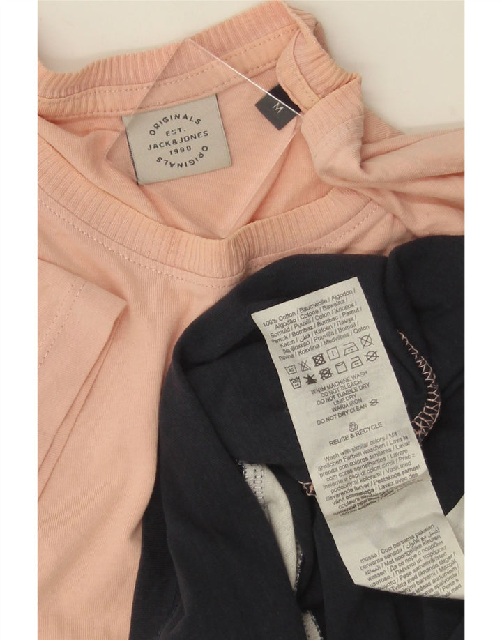 JACK & JONES Мужская футболка Верх среднего размера, разноцветный хлопок с цветными блоками