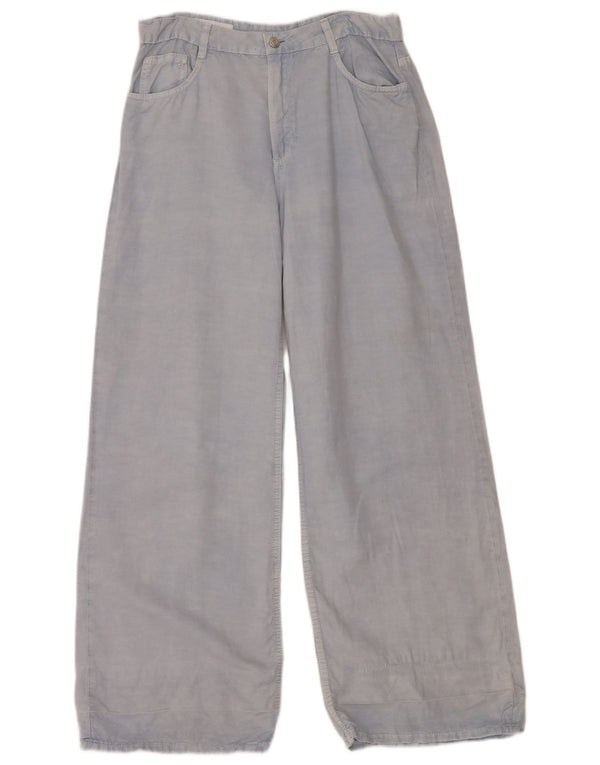 Женские повседневные широкие брюки Zara EU 40 Medium W30 L32, синий лен