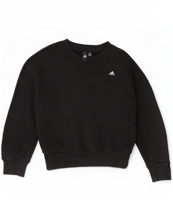 Женский джемпер оверсайз Adidas UK 8/10, маленький черный хлопок