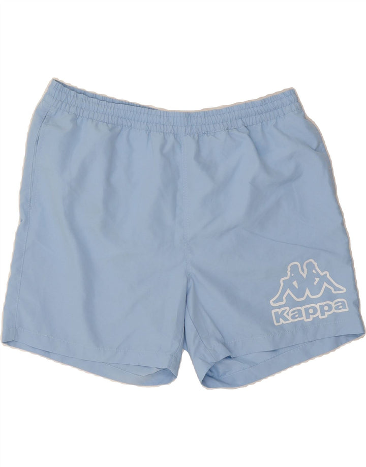 KAPPA Mens Graphic Swimming Shorts 2XL  Blue Polyester Vintage Kappa and Second-Hand Kappa from Messina Hembry 