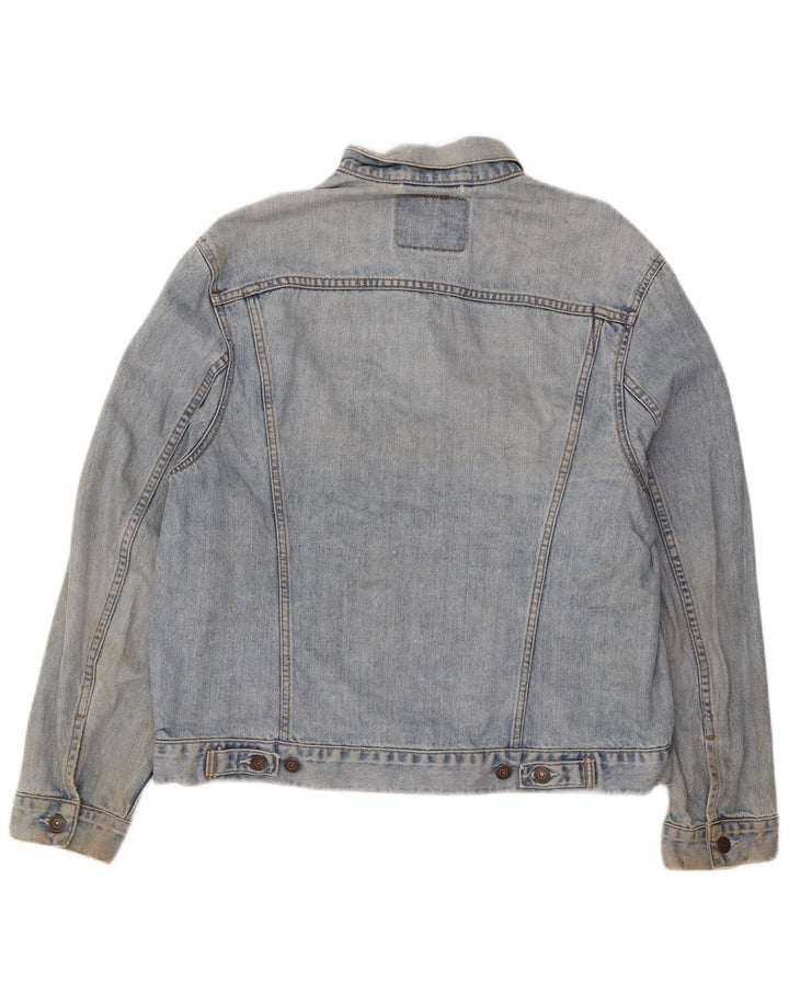 Мужская джинсовая куртка Levi's UK 40, большая синяя, хлопок