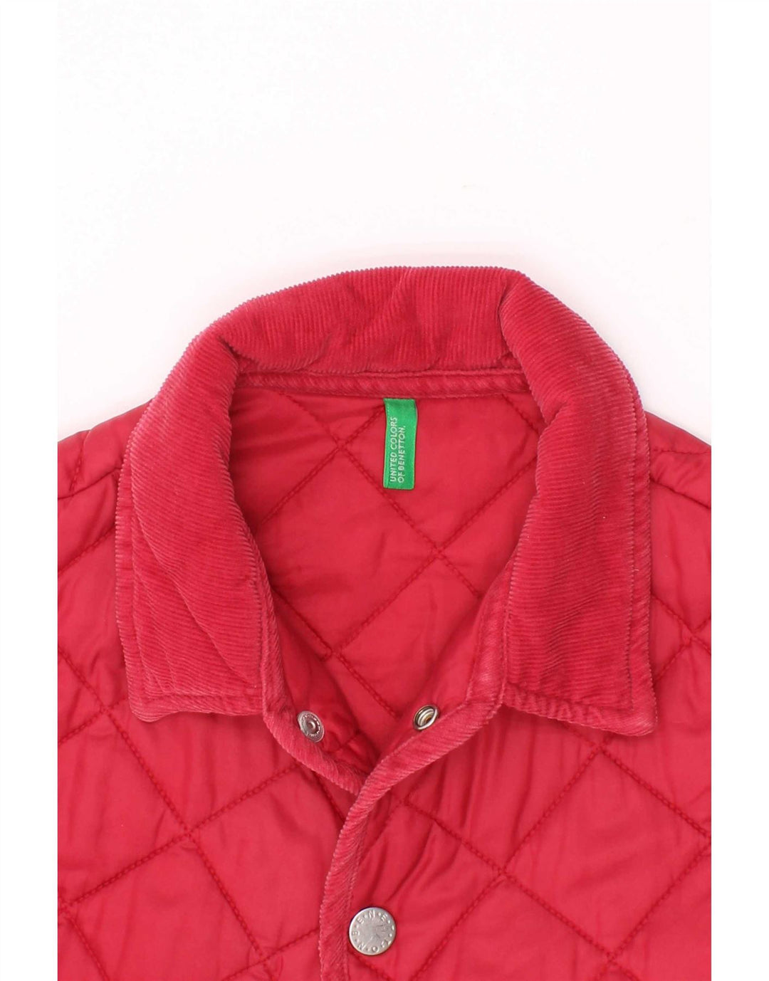 Стеганая куртка Benetton для мальчиков 6-7 лет, маленькая, бордовая, полиамид