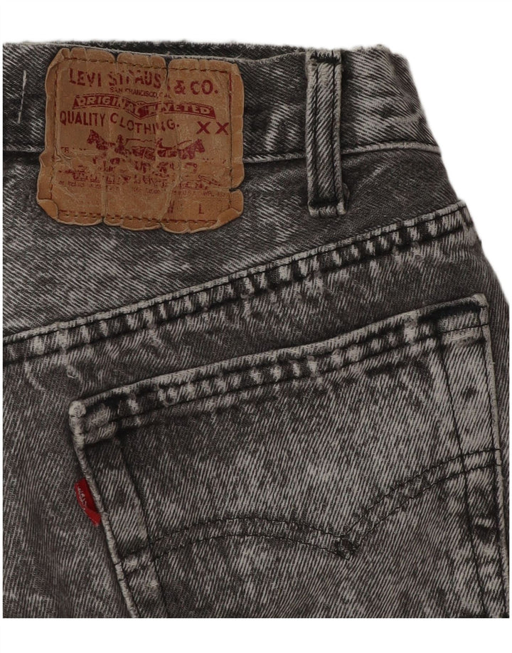 Женские джинсовые шорты Levi's W28 среднего серого цвета