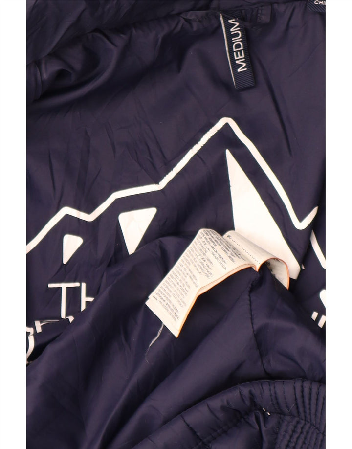 SUPERDRY Женская стеганая куртка UK 12 Средний Темно-Синий Нейлон
