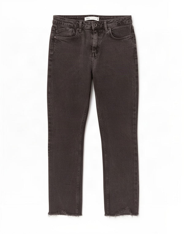 Женские прямые джинсы Zara EU 38, маленькие W28 L26, серые