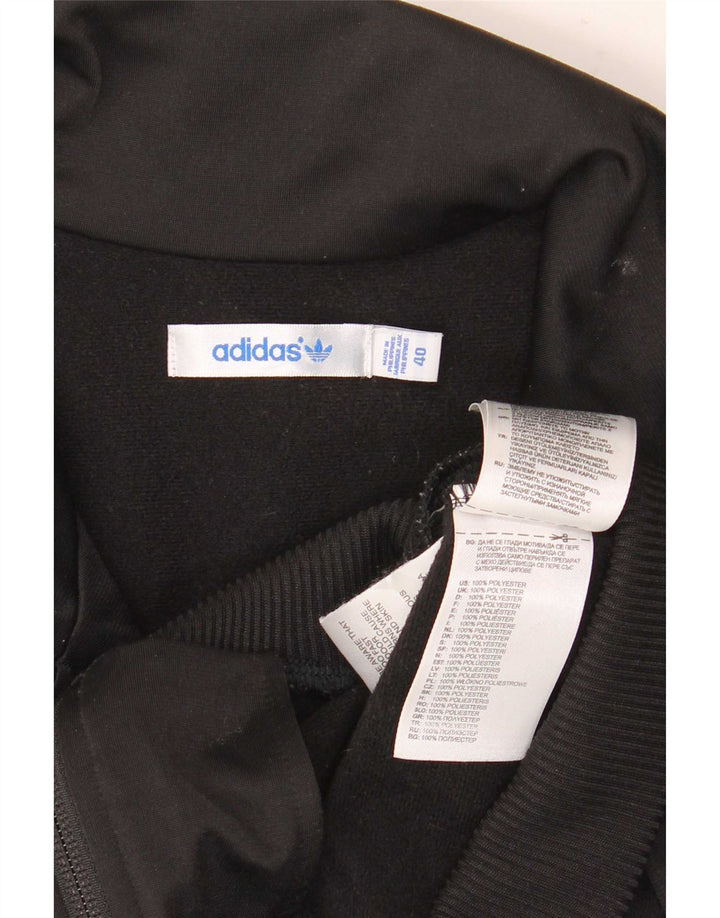 Женский спортивный костюм Adidas с графическим рисунком, верхняя куртка EU 40, средний черный полиэстер