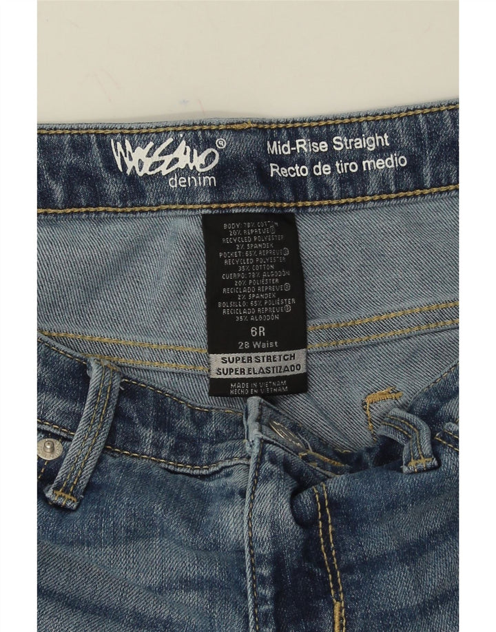 MOSSIMO Womens Straight Mid Rise Cropped Jeans US 6 Medium W28 L23 Blue Vintage Mossimo and Second-Hand Mossimo from Messina Hembry 