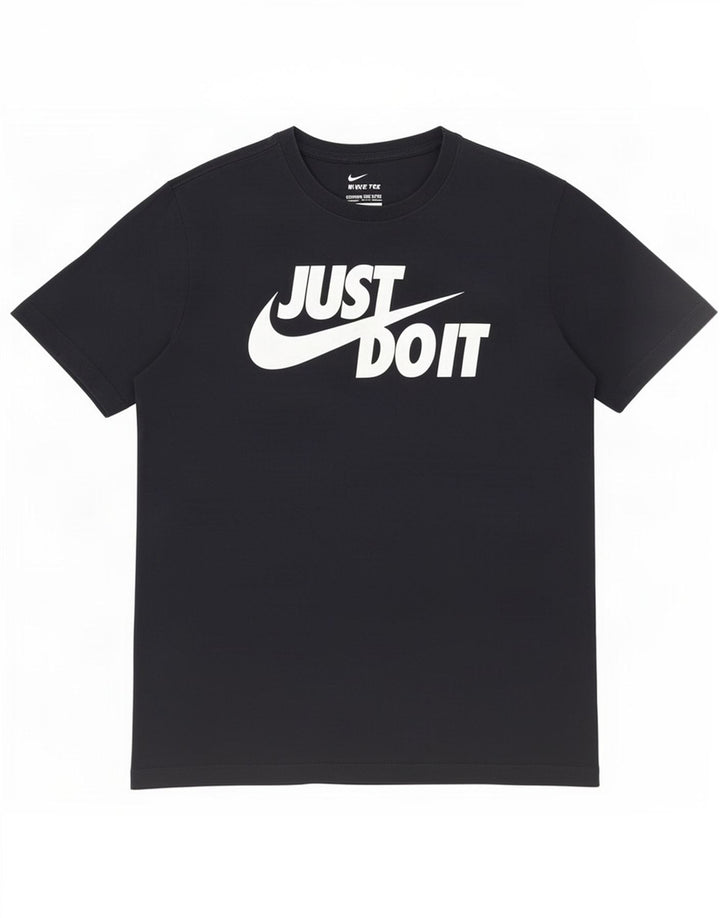 Мужская футболка с графическим рисунком Nike, средний черный хлопок