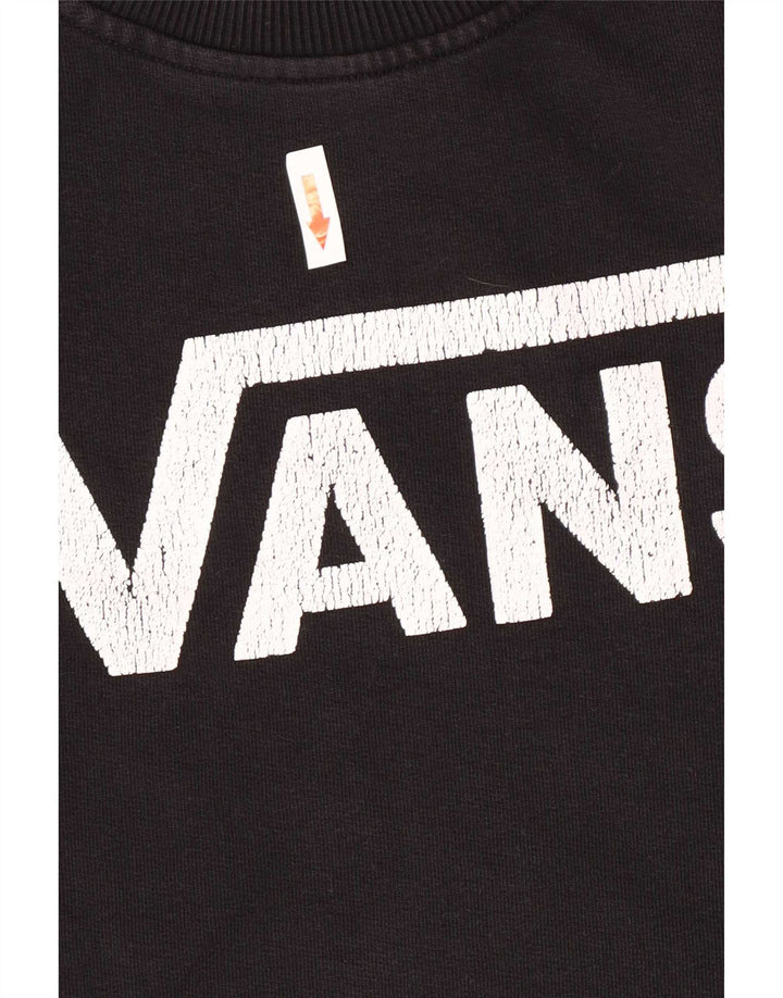Женский свитшот с рисунком Vans, маленький черный хлопковый джемпер