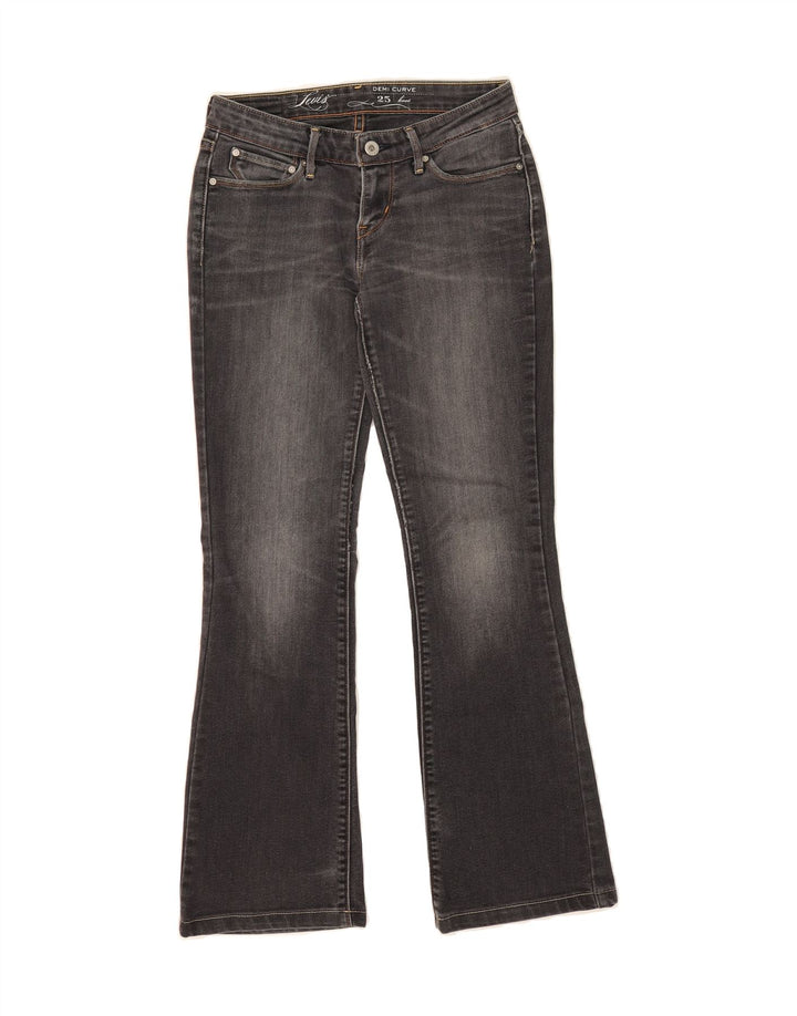 LEVI'S Womens Demi Curve Bootcut Jeans W25 L28 Grey Cotton Vintage Levi's and Second-Hand Levi's from Messina Hembry 