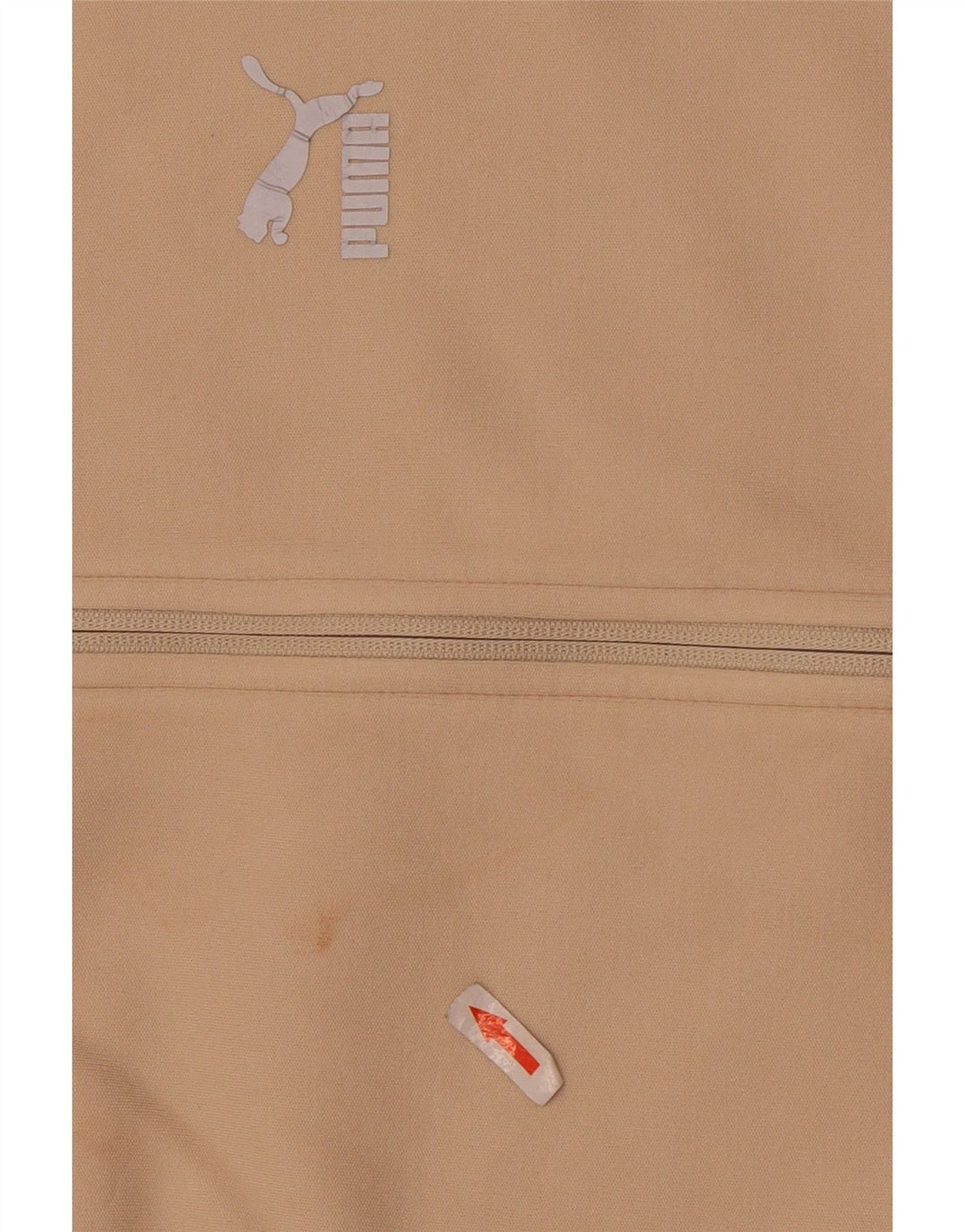 Мужской свитер с капюшоном на молнии Puma среднего бежевого цвета, хлопок