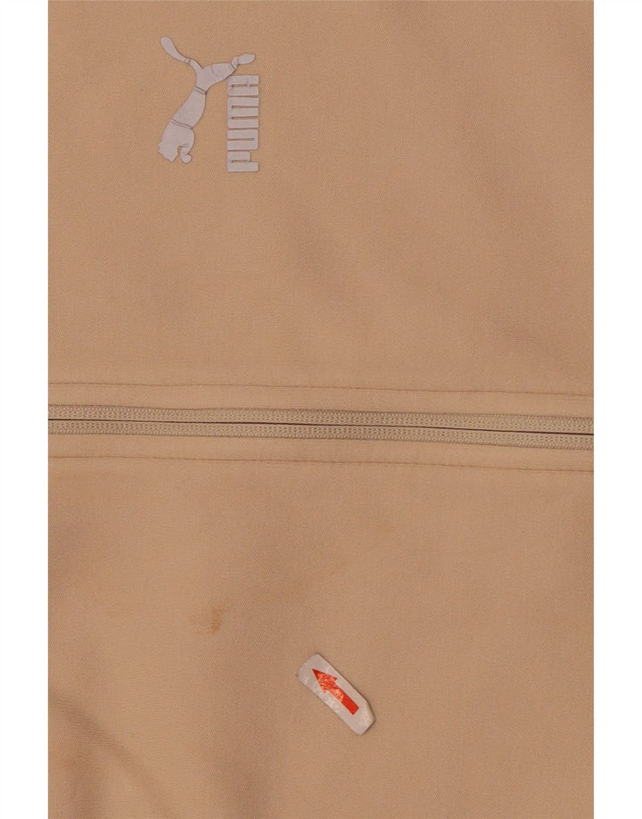 Мужской свитер с капюшоном на молнии Puma среднего бежевого цвета, хлопок