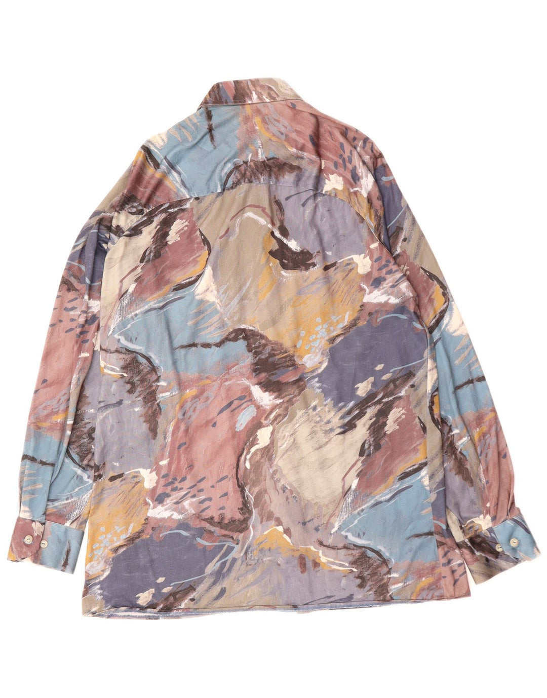 VINTAGE Мужская рубашка с абстрактным узором, средняя, разноцветная