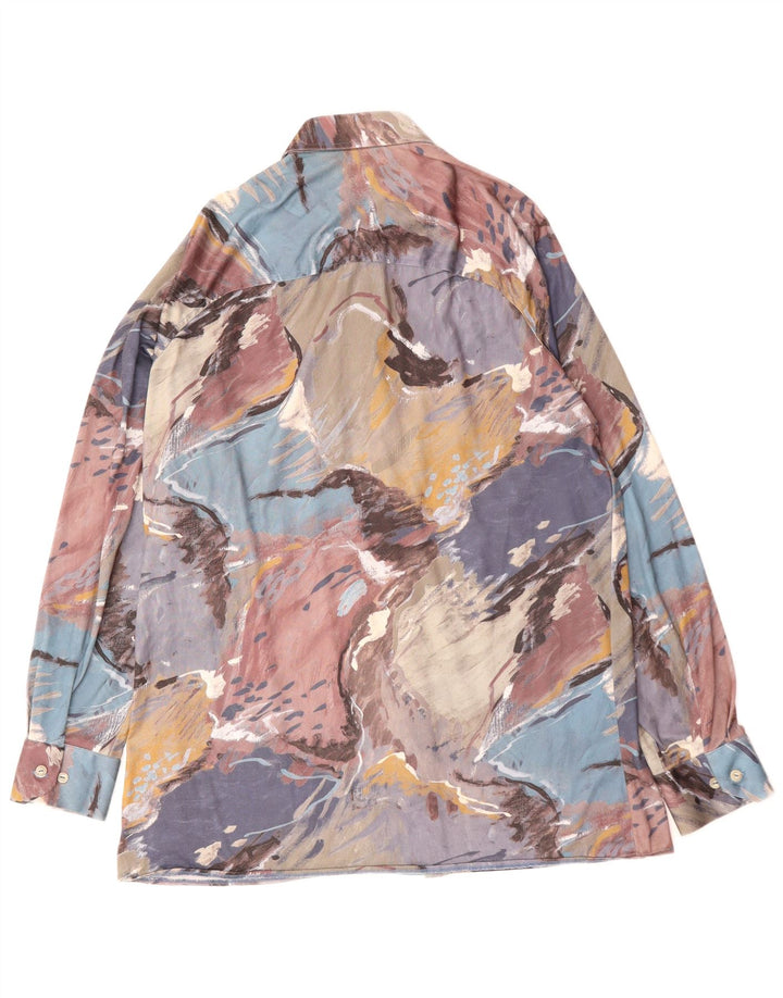 VINTAGE Мужская рубашка с абстрактным узором, средняя, разноцветная
