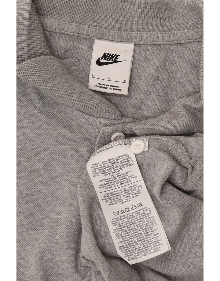NIKE Mens Polo Shirt Large Grey Cotton Vintage Nike and Second-Hand Nike from Messina Hembry 