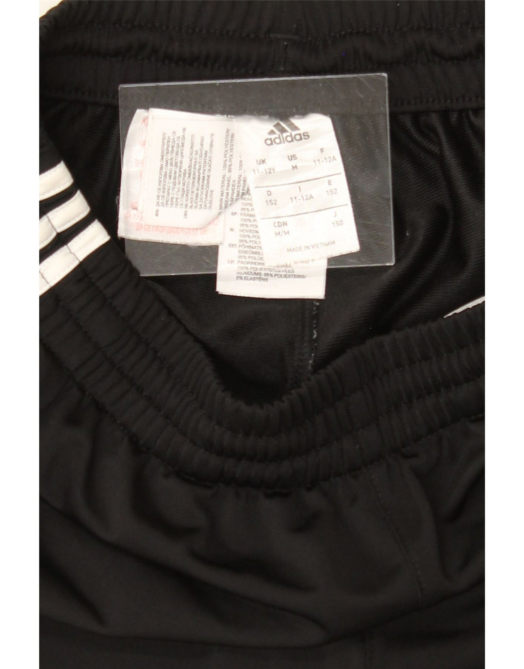 ADIDAS Boys Tracksuit Trousers 11-12 Years  Black Polyester Vintage Adidas and Second-Hand Adidas from Messina Hembry 