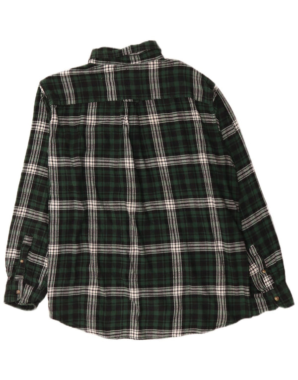 Мужская фланелевая рубашка Chaps XL, зеленая клетка, хлопок