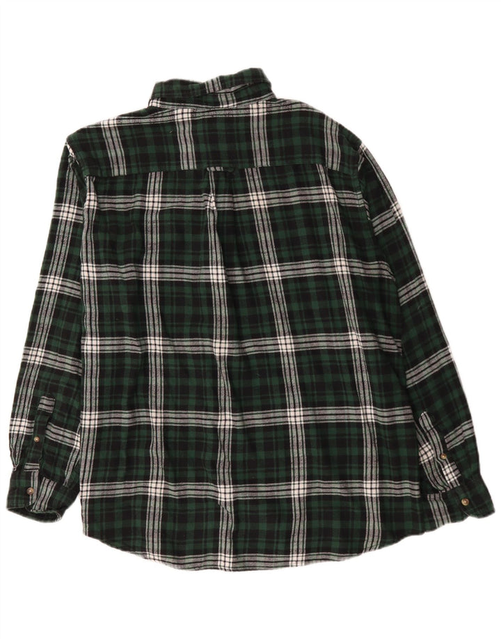 Мужская фланелевая рубашка Chaps XL, зеленая клетка, хлопок