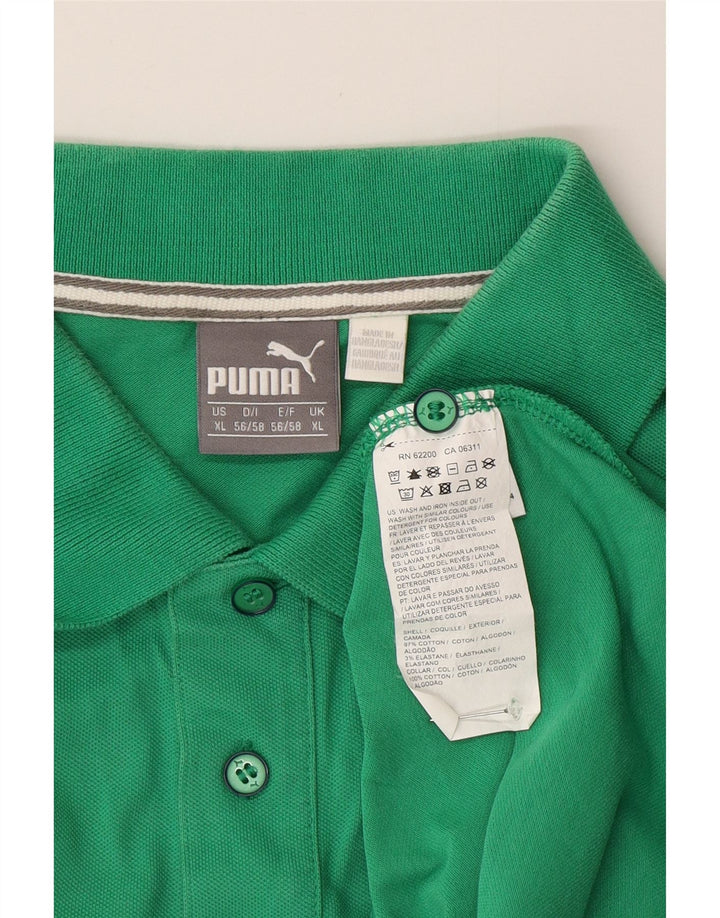 Мужская рубашка-поло PUMA XL, зеленый хлопок