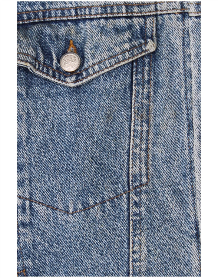 Мужская джинсовая куртка с рисунком Rifle UK 44 2XL, синяя в стиле ретро