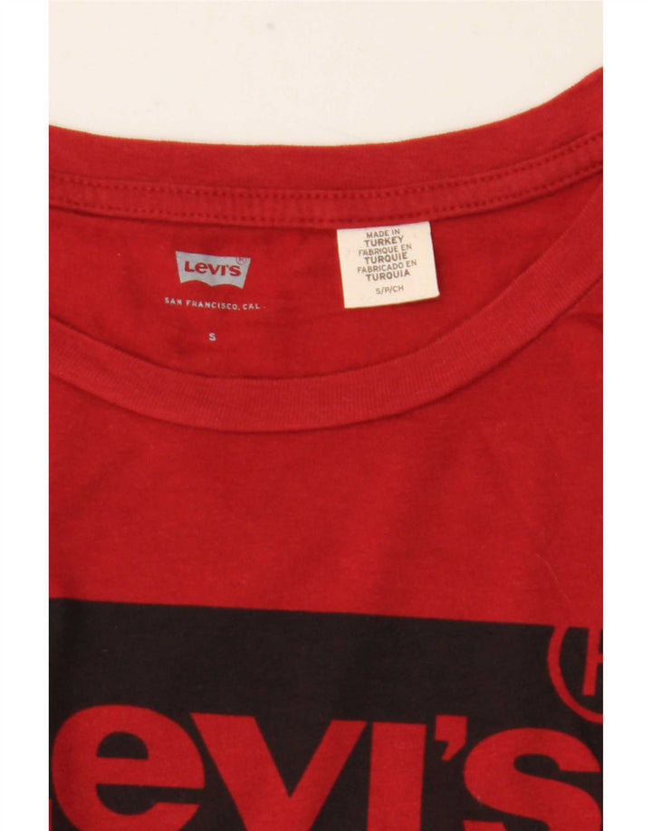 Женская футболка с рисунком Levi's Top UK 10, маленькая красная