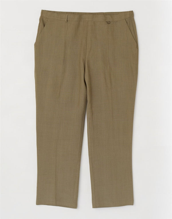 Женские повседневные зауженные брюки Marks & Spencer UK 18 XL W38 L28 цвета хаки