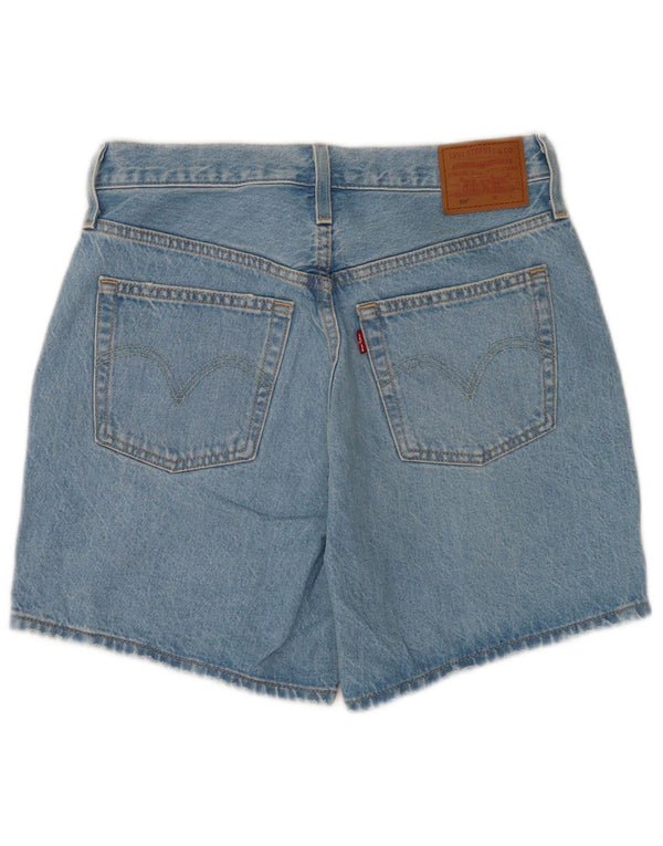Женские джинсовые шорты Levi's 501 W28, хлопковые, среднего синего цвета