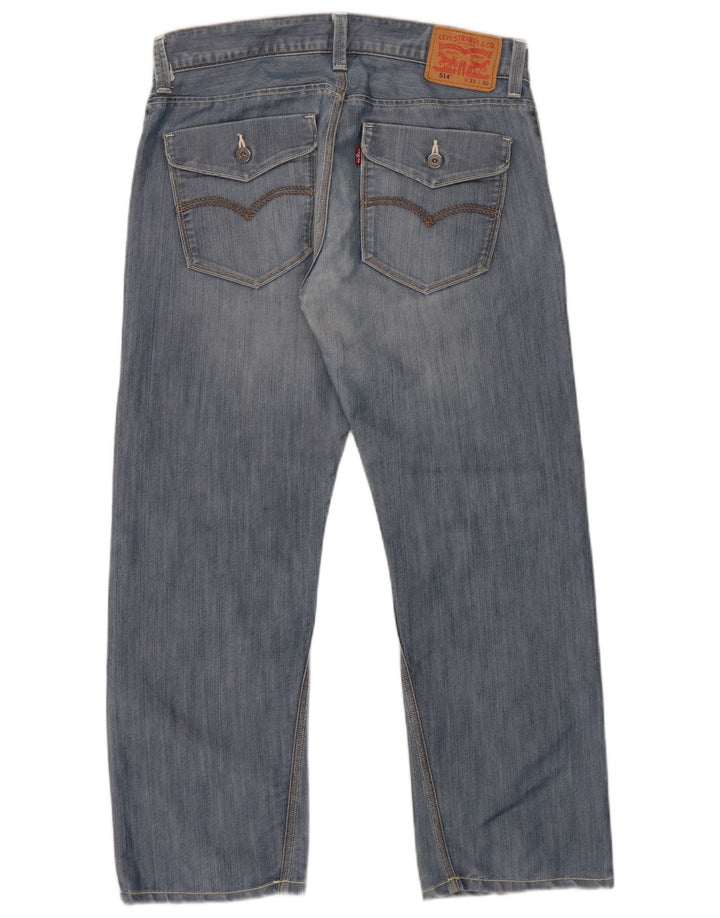 Мужские прямые джинсы Levi's 514 W33 L30 синие, хлопок
