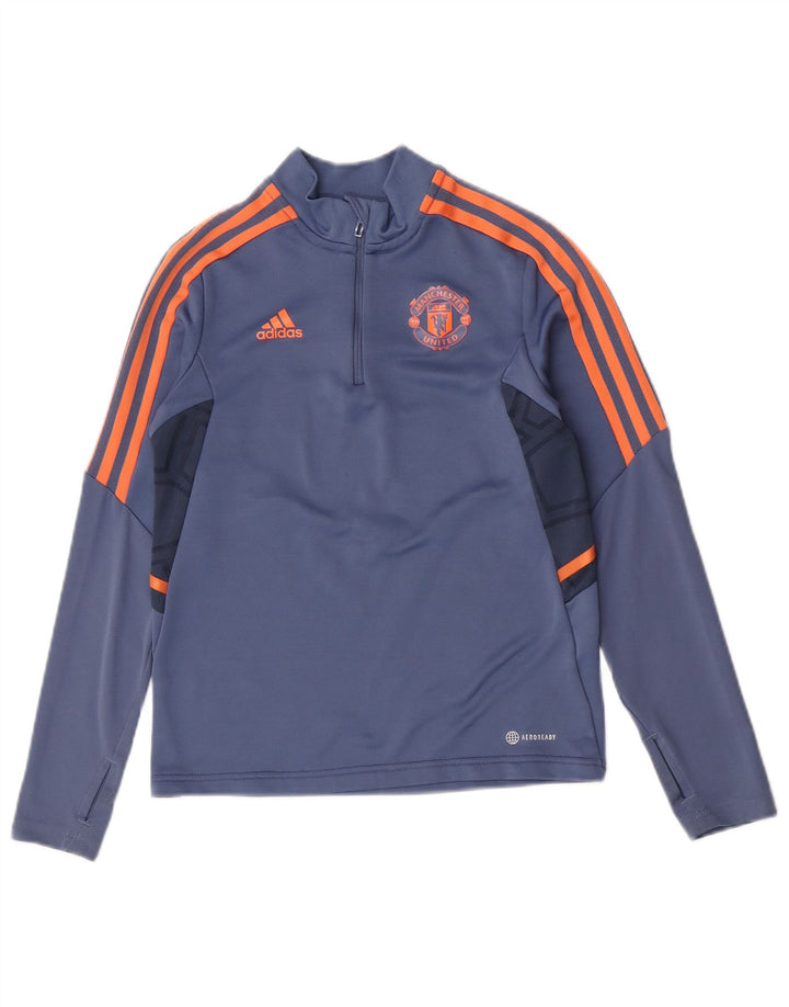 Пуловер спортивный костюм Adidas для мальчиков Manchester United 11-12 лет, синий
