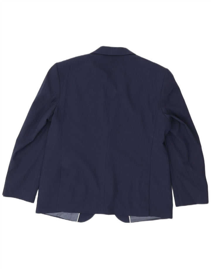 Мужской пиджак Marks & Spencer с 2 пуговицами, Великобритания 44, 2XL, темно-синий, шерстяной