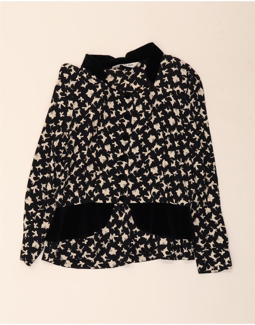 SELENE Женская рубашка-блузка с абстрактным узором, Великобритания, 18 XL, черная бабочка